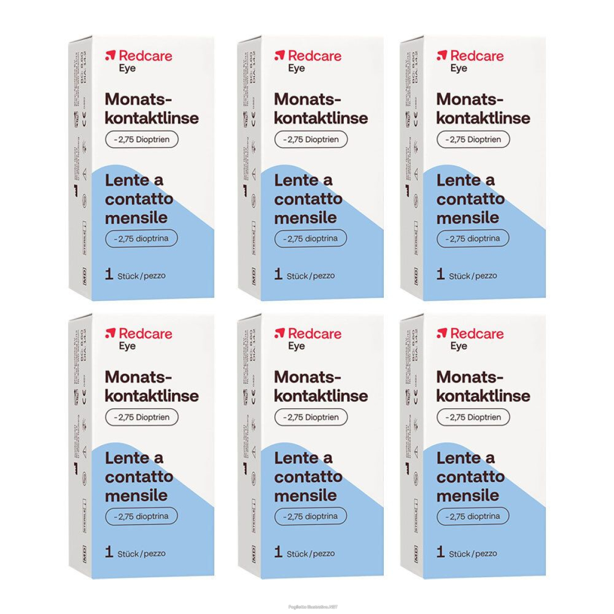 Cerca Offerte di redcare lente a contatto mensile -2,75 diottrie set da 6 - risparmia i e acquista online