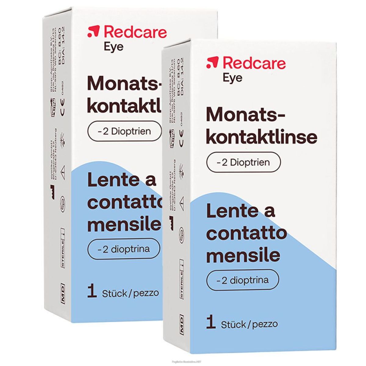 Cerca Offerte di redcare lente a contatto mensile -2 diottrie set da 2 - risparmia il 3 e acquista online
