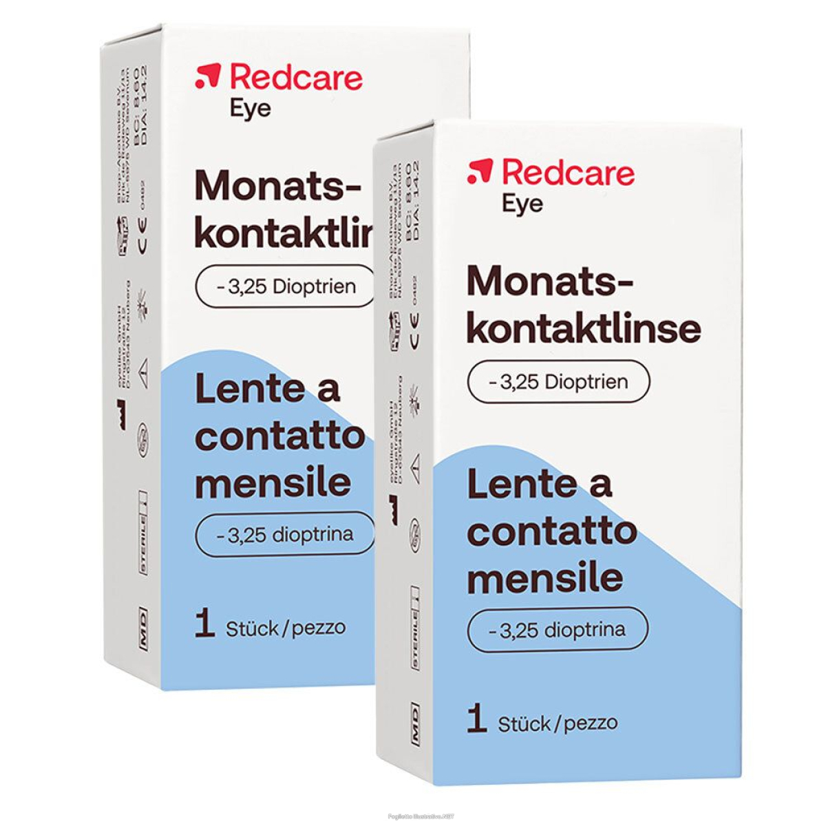 Cerca Offerte di redcare lente a contatto mensile -3,25 diottrie set da 2 - risparmia i e acquista online