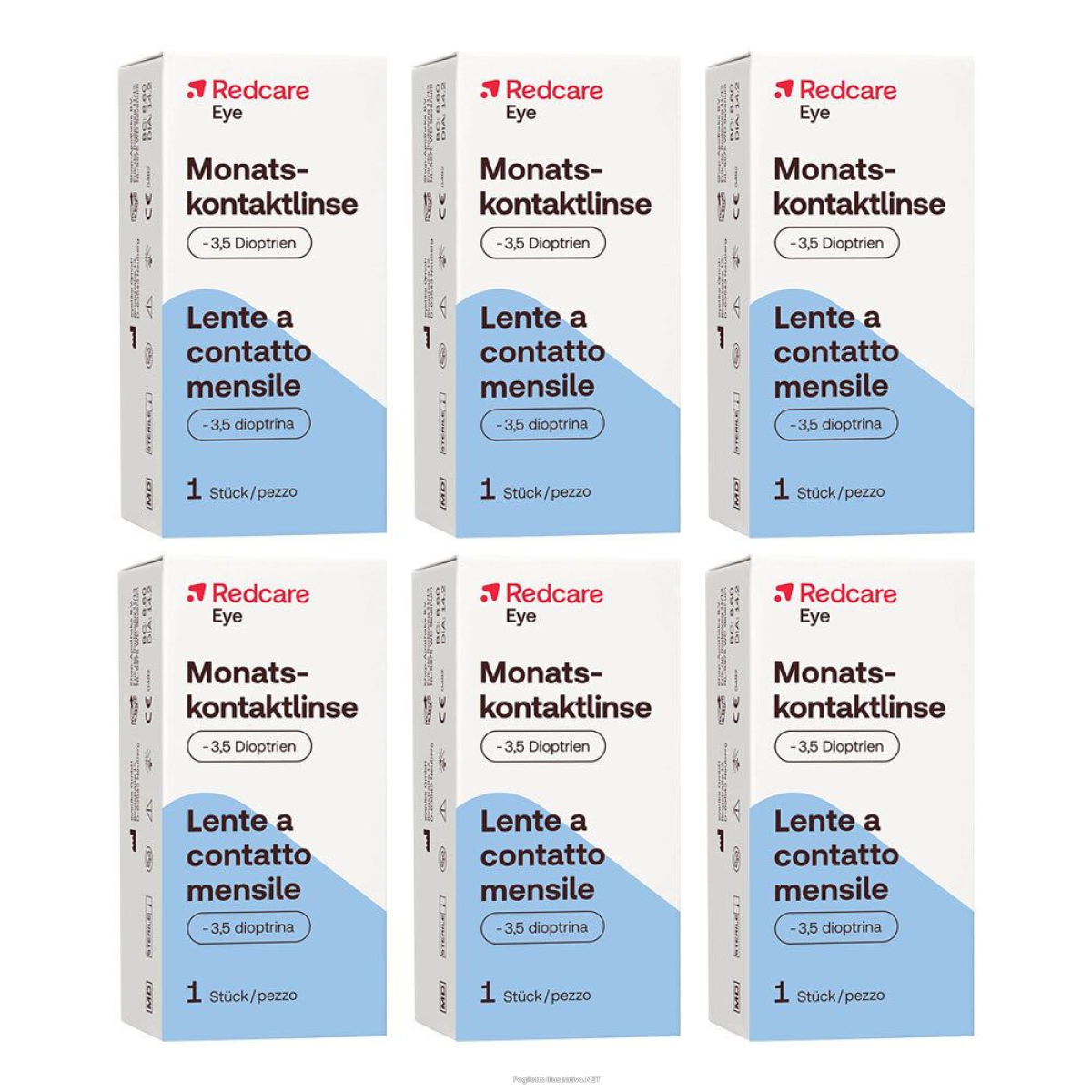 Cerca Offerte di redcare lente a contatto mensile -3,5 diottrie set da 6 - risparmia il e acquista online