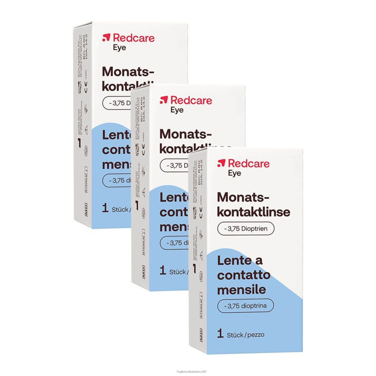 Cerca Offerte di redcare lente a contatto mensile -3,75 diottrie set da 3 - risparmia i e acquista online