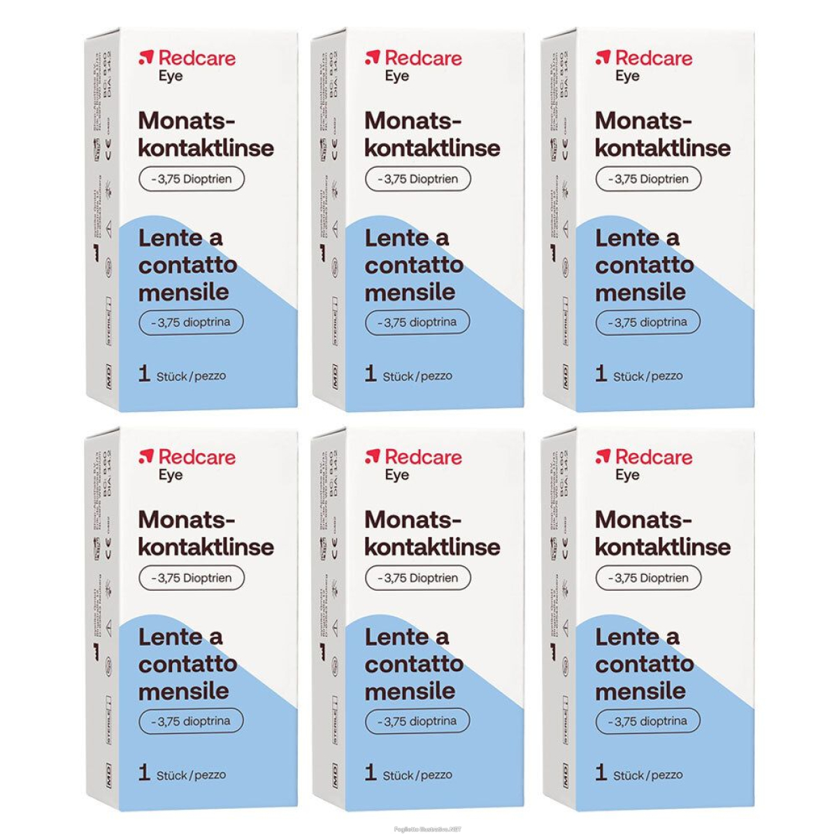 Cerca Offerte di redcare lente a contatto mensile -3,75 diottrie set da 6 - risparmia i e acquista online