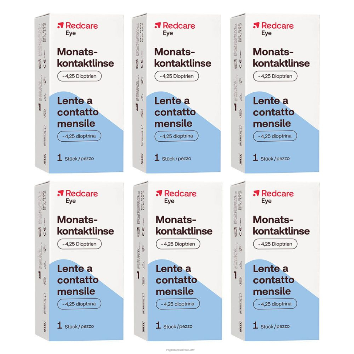 Cerca Offerte di redcare lente a contatto mensile -4,25 diottrie set da 6 - risparmia i e acquista online