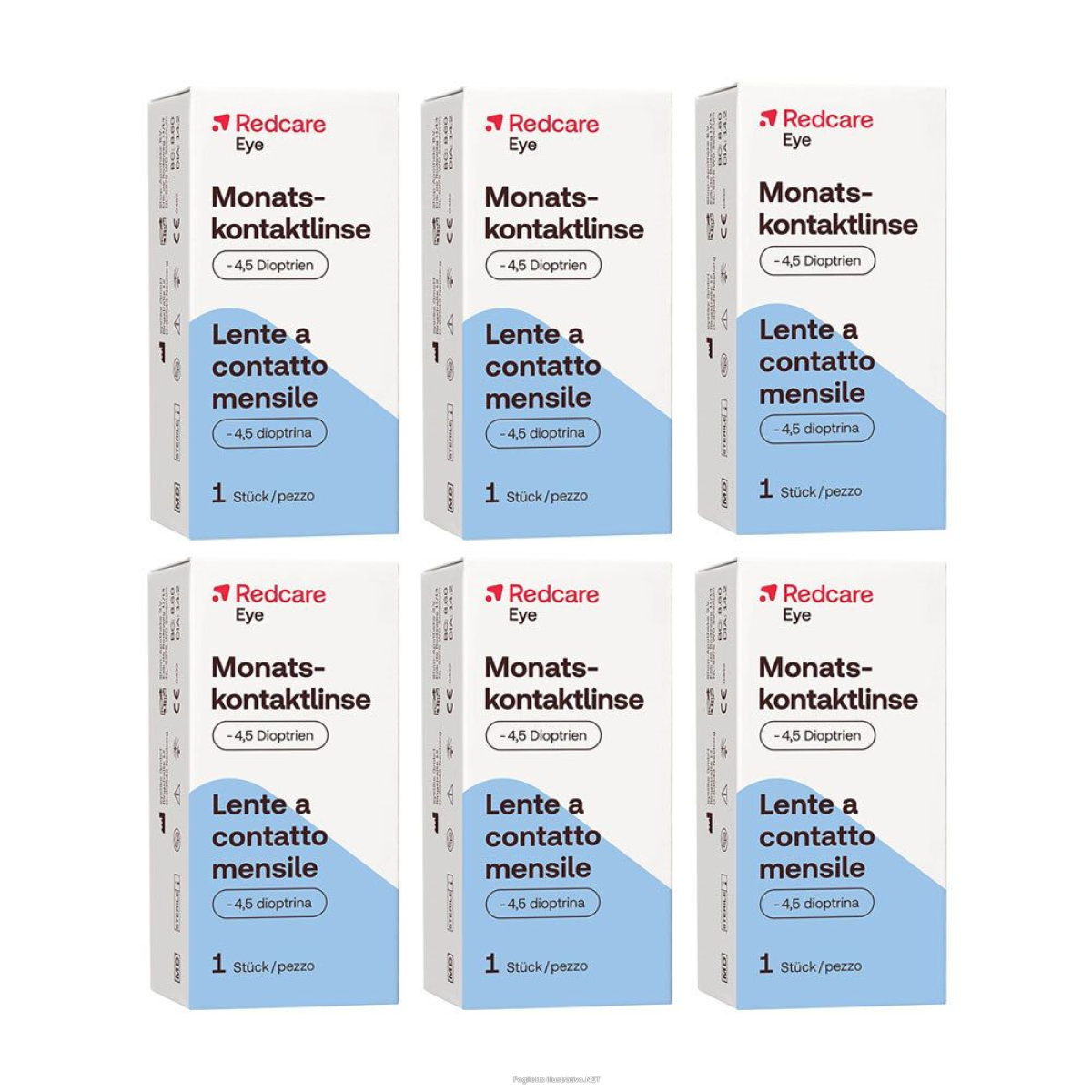 Cerca Offerte di redcare lente a contatto mensile -4,5 diottrie set da 6 - risparmia il e acquista online