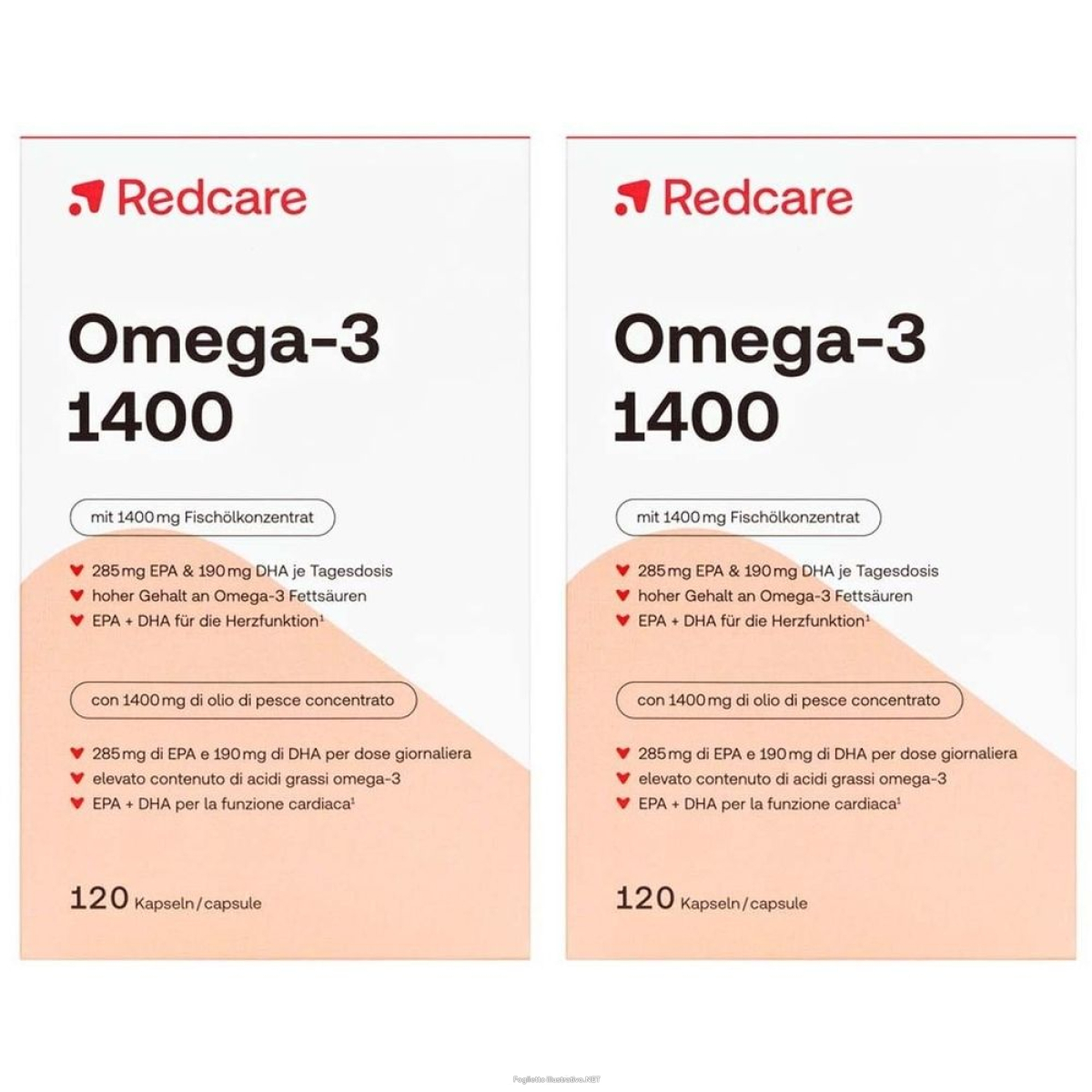 Cerca Offerte di redcare omega-3 1400 in capsule set da 2 - risparmia il 30% con cod e acquista online
