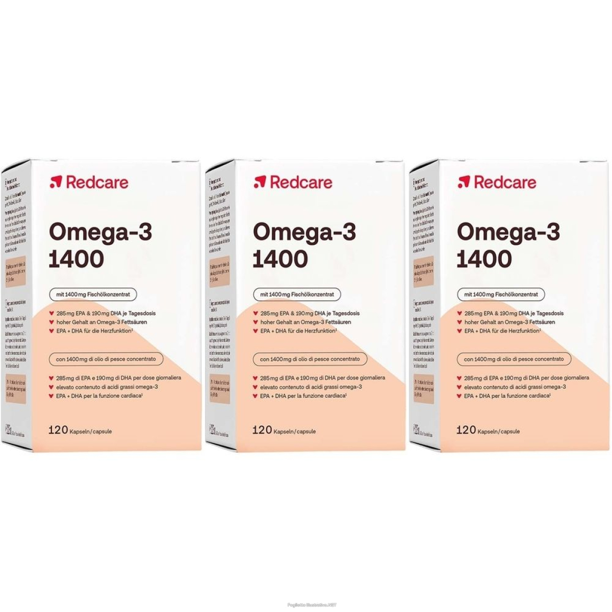 Cerca Offerte di redcare omega-3 1400 in capsule set da 3 - risparmia il 30% con cod e acquista online