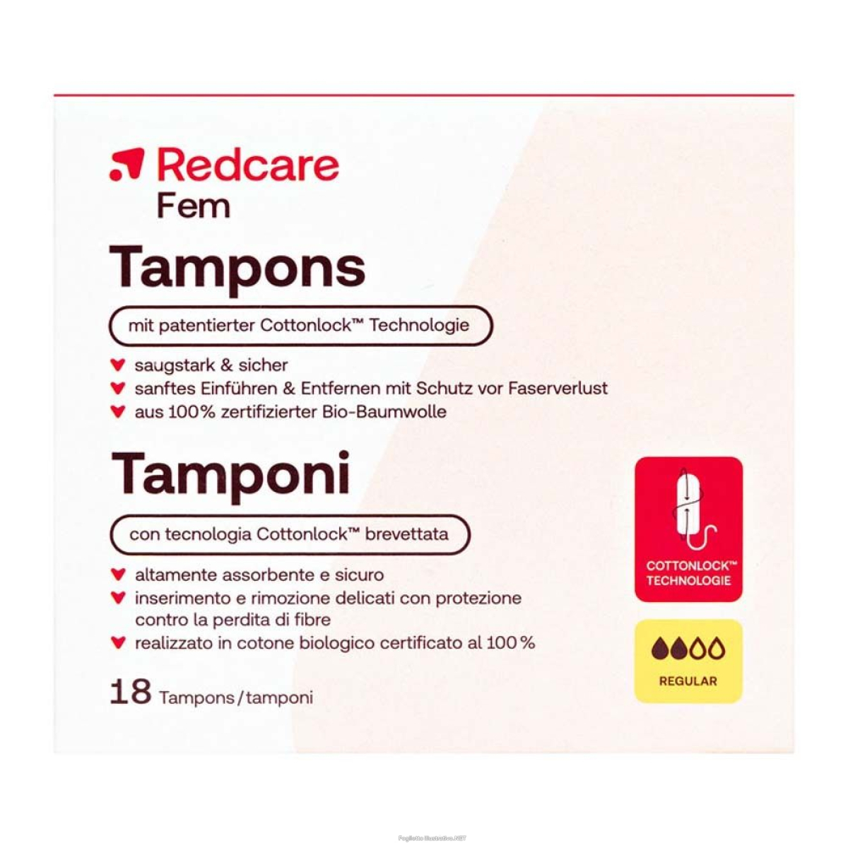 Cerca Offerte di redcare tamponi regular - risparmia il 30% con codice: redbw25 18 p e acquista online