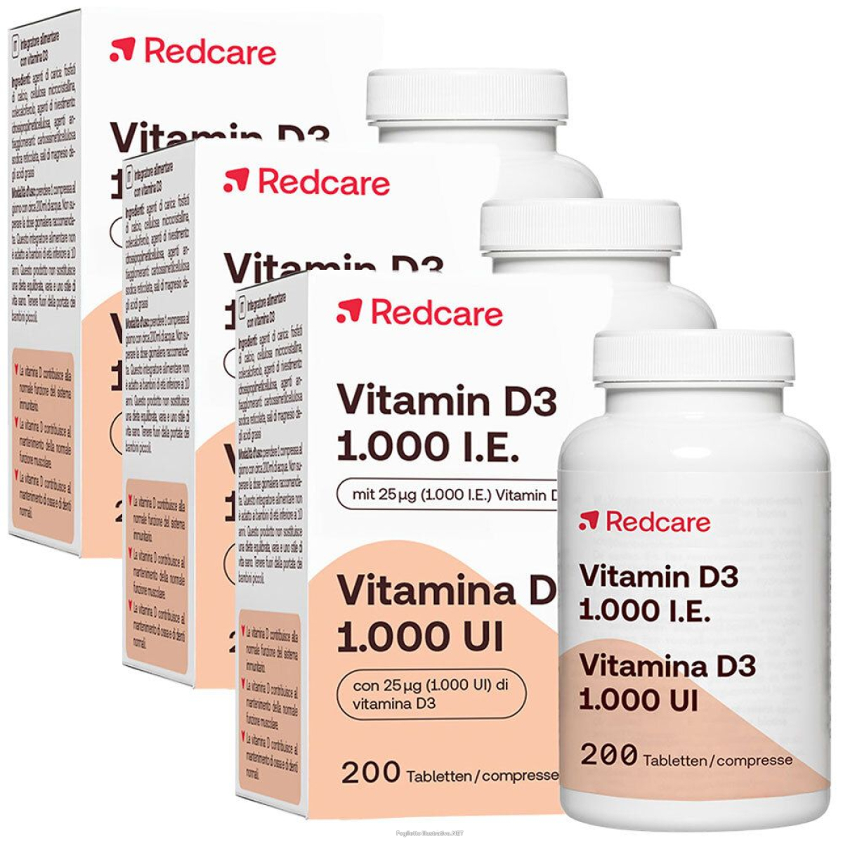 Cerca Offerte di redcare vitamina d3 1000 i.e. set da 3 - risparmia il 30% con codic e acquista online