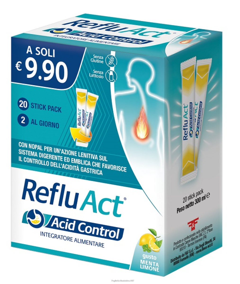 Cerca Offerte di refluact acid control rimedio per reflusso e acidità 20 stick prezzo promo e acquista online