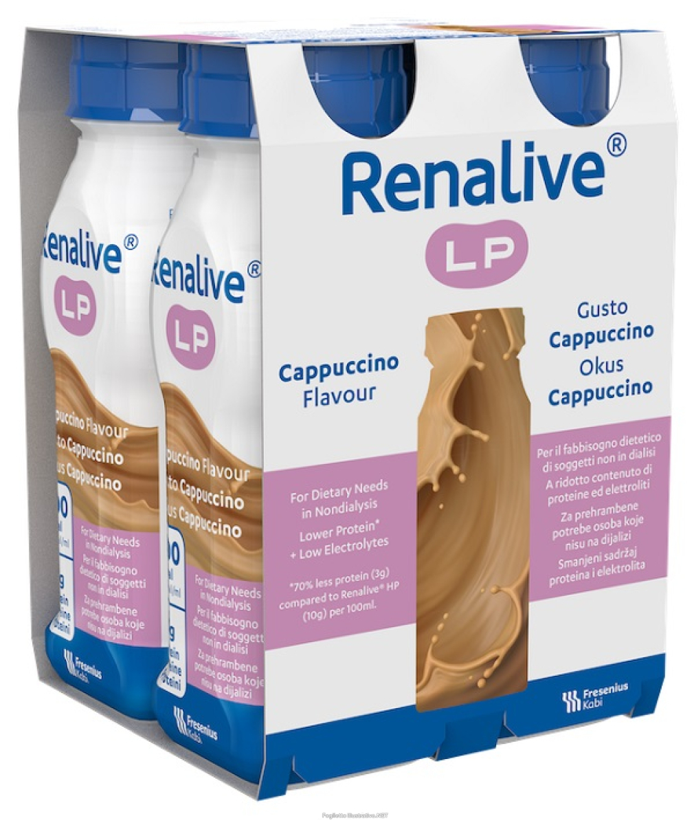 Cerca Offerte di renalive lp alimento a fini medici speciali a ridotto contenuto proteico gusto cappuccino 4 flaconi da 200ml e acquista online