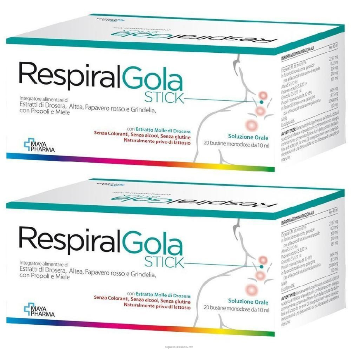 Cerca Offerte di respiral gola 20 bustine 10 ml 2x20x10 ml bustina e acquista online