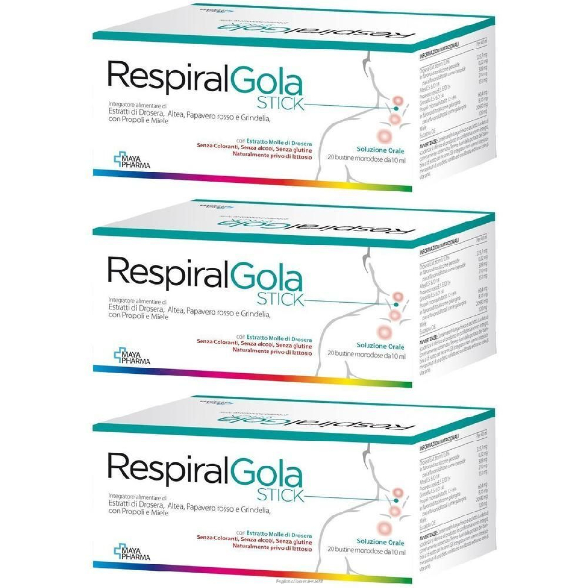 Cerca Offerte di respiral gola 20 bustine 10 ml 3x20x10 ml bustina e acquista online