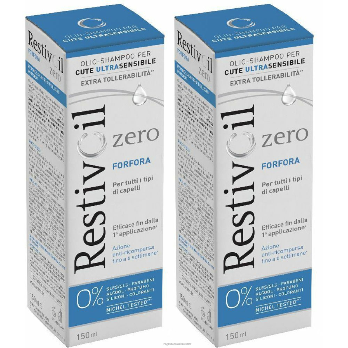 Cerca Offerte di restivoil zero forfora set da 2 2x150 ml shampoo e acquista online