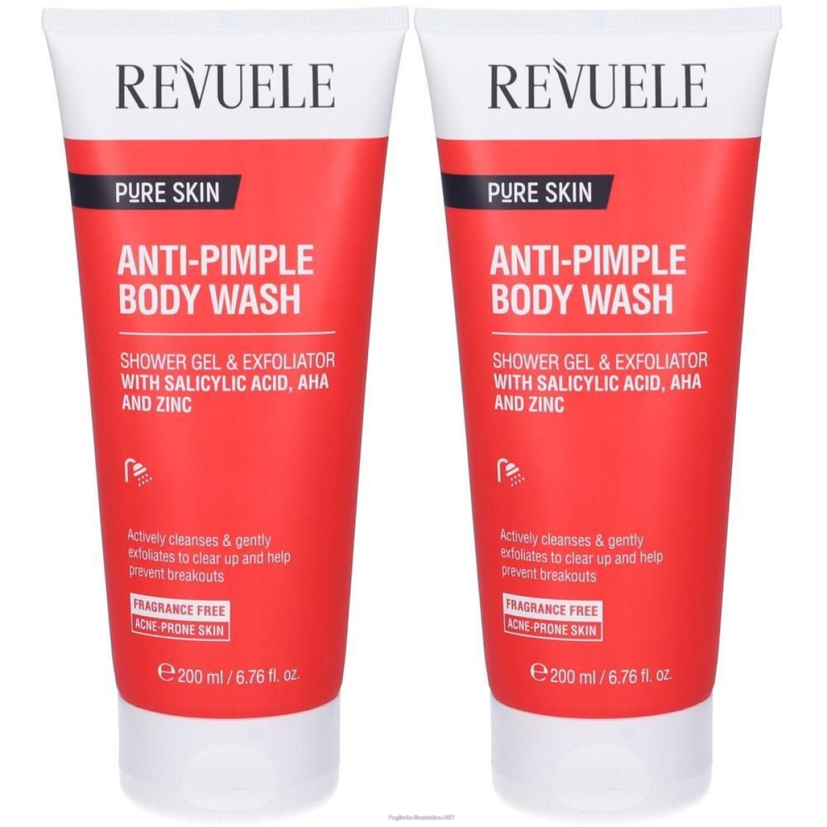 Cerca Offerte di revuele bagnoschiuma anti-brufoli 2x200 ml e acquista online