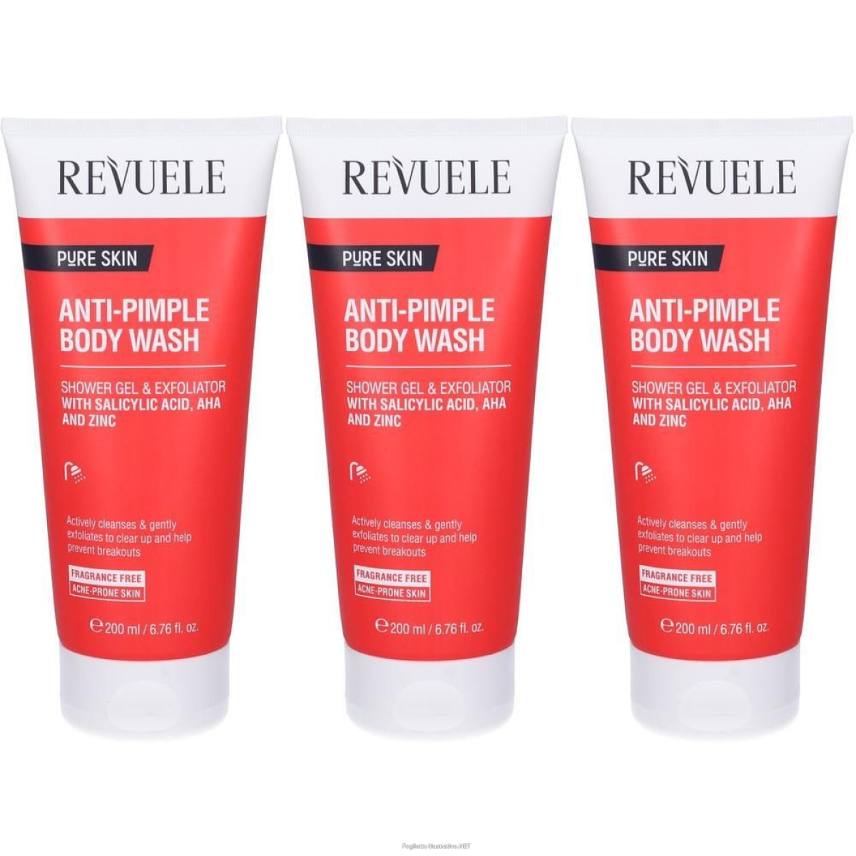 Cerca Offerte di revuele bagnoschiuma anti-brufoli 3x200 ml e acquista online