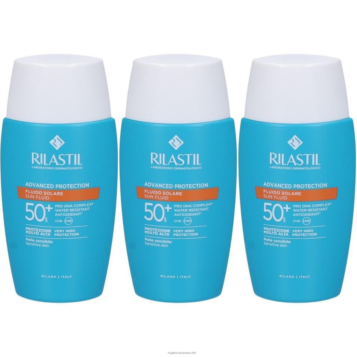 Cerca Offerte di rilastil® advance protection fluido solare spf50+ 3x50 ml e acquista online