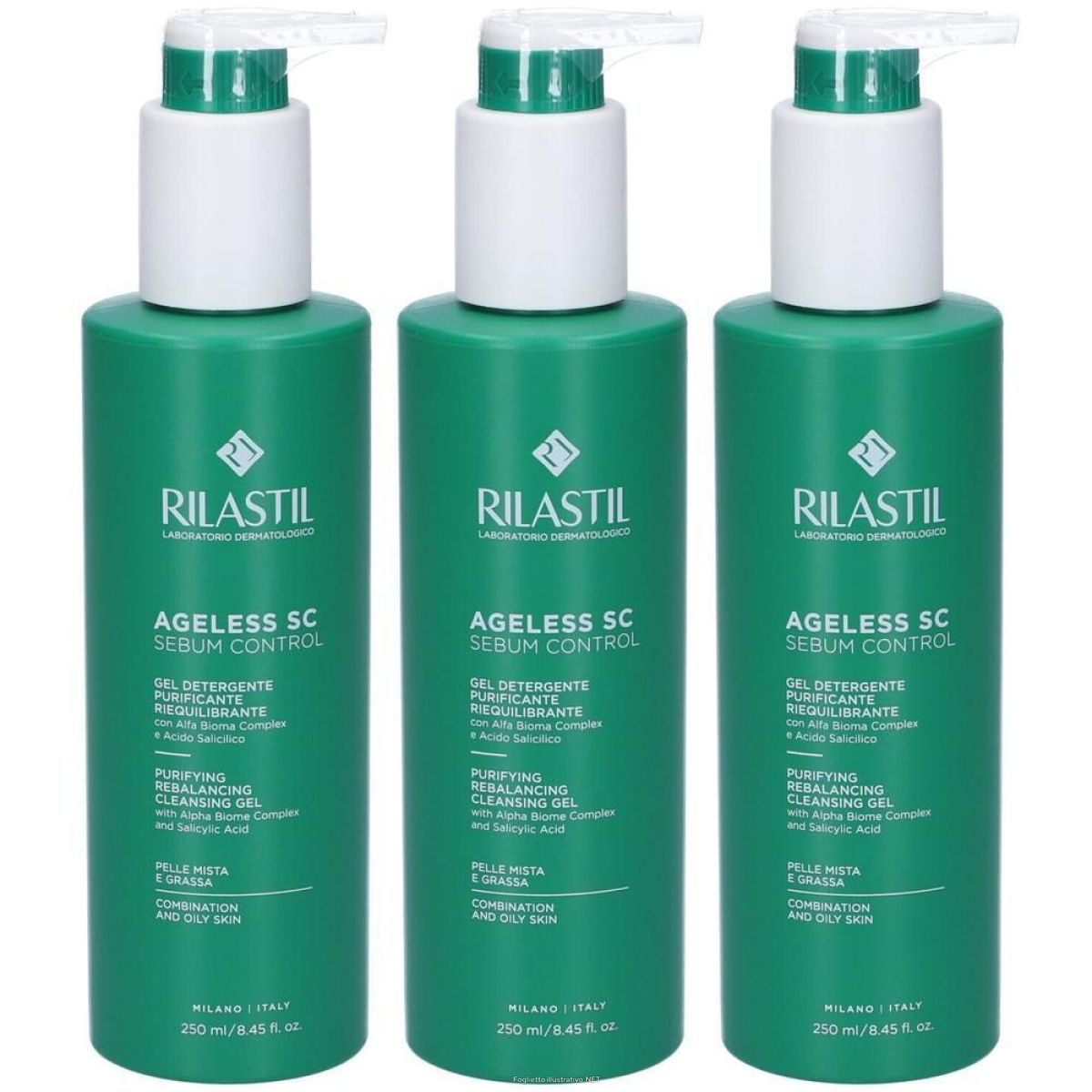 Cerca Offerte di rilastil® ageless sc sebum control gel detergente 3x250 ml e acquista online