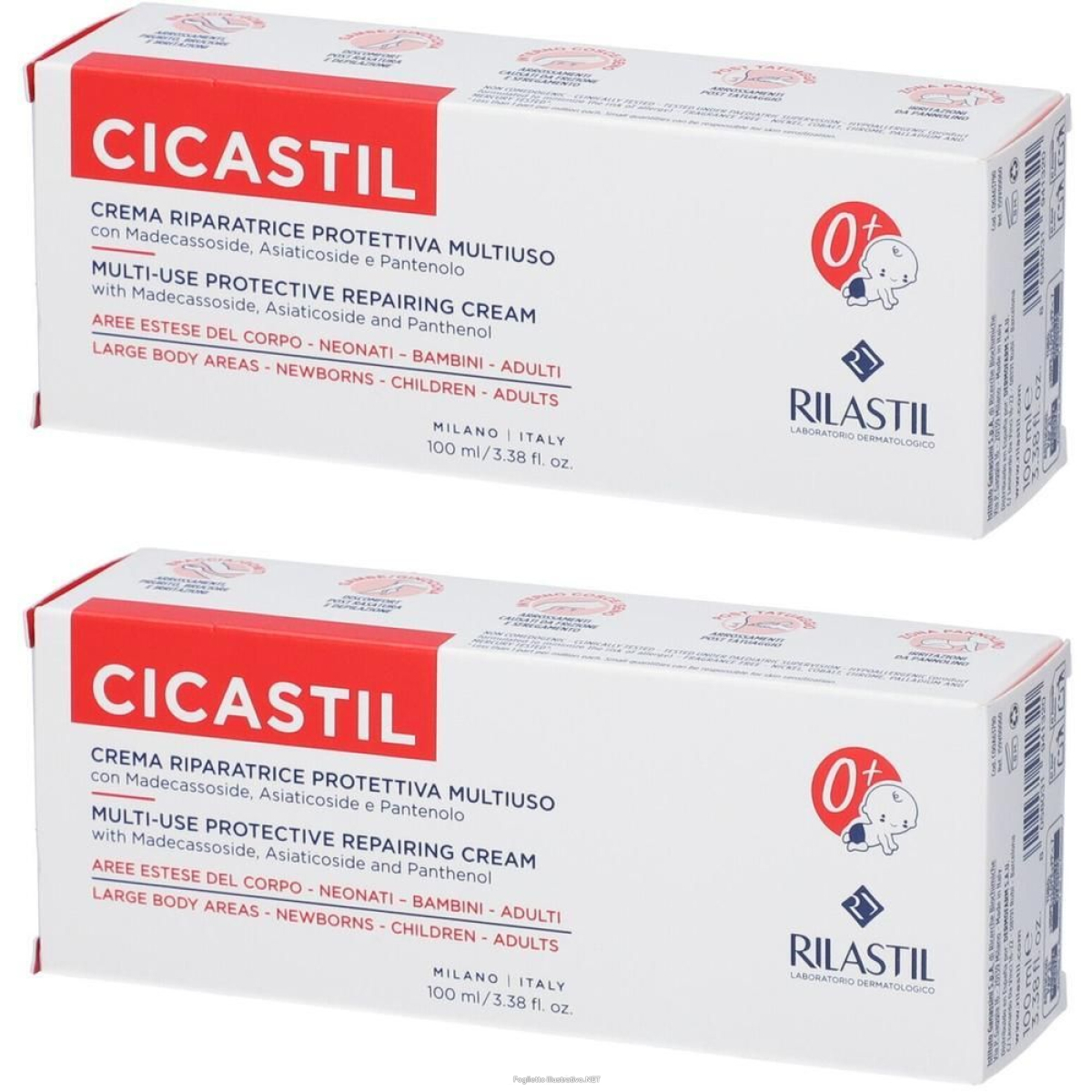 Cerca Offerte di rilastil cicastil crema riparatrice protettiva 2x100 ml e acquista online