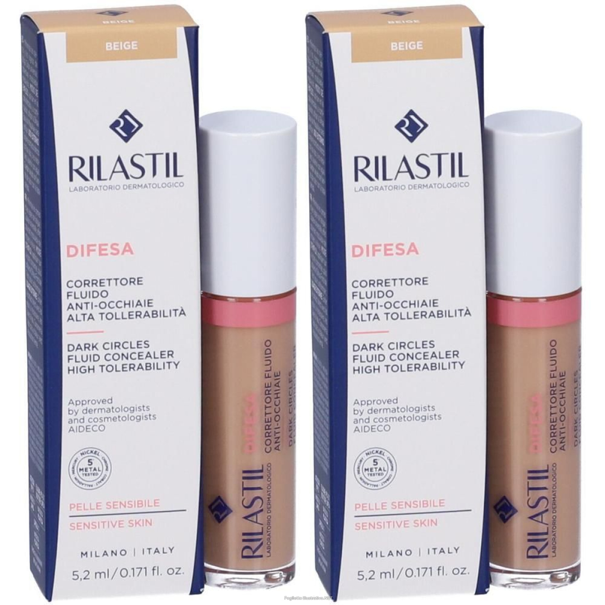 Cerca Offerte di rilastil® difesa correttore fluido anti occhiaie colore beige 2x8,5 ml e acquista online