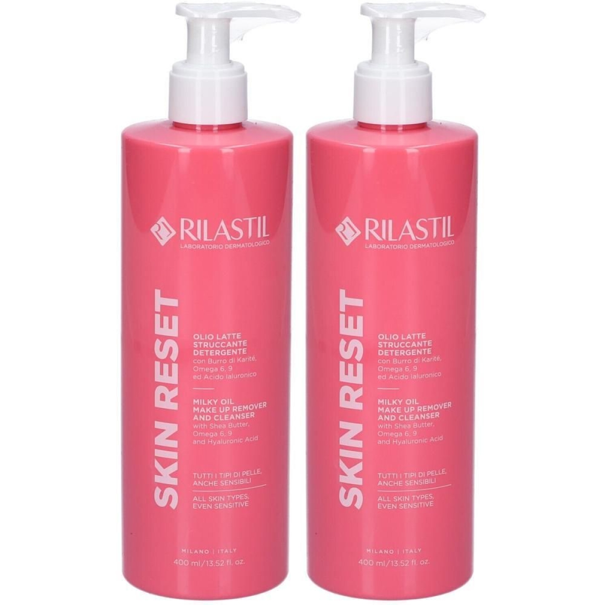 Cerca Offerte di Rilastil skin reset olio latte struccante detergente 2x400 ml e acquista online