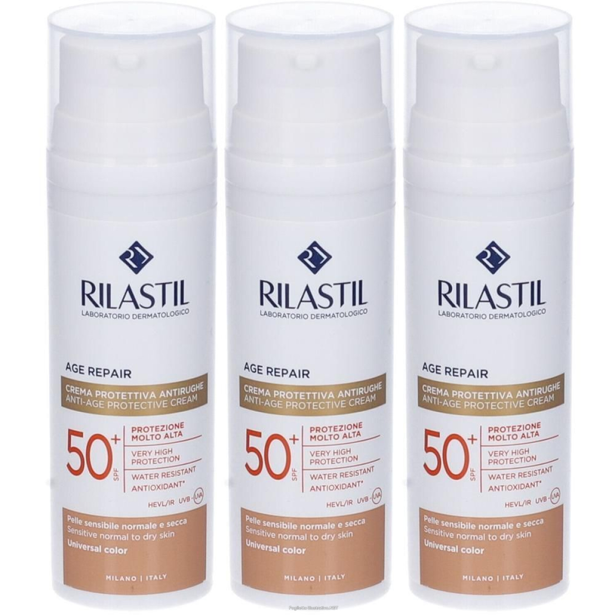 Cerca Offerte di rilastil® sun spf50+ age repair color 3x50 ml e acquista online