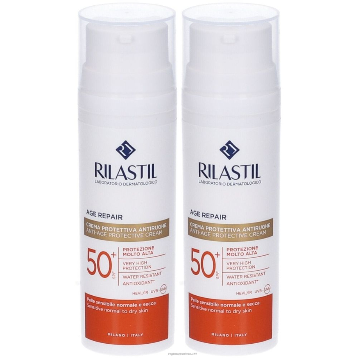 Cerca Offerte di rilastil® sun spf50+ age repair set da 2 2x50 ml crema e acquista online