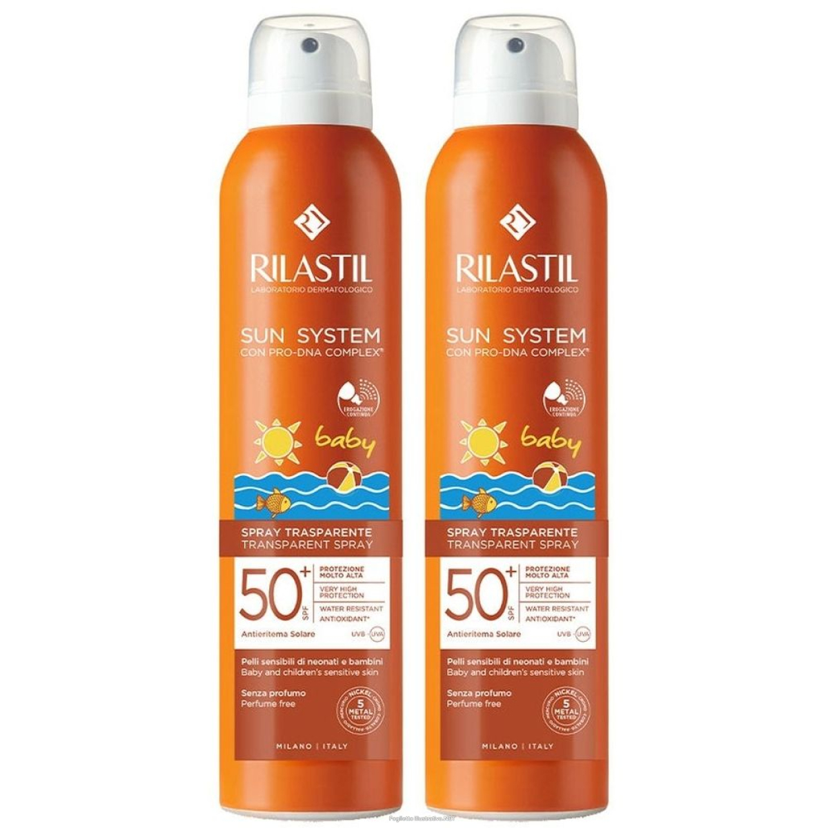 Cerca Offerte di rilastil® sun system baby transparent spray spf50+ set da 2 2x200 ml c e acquista online