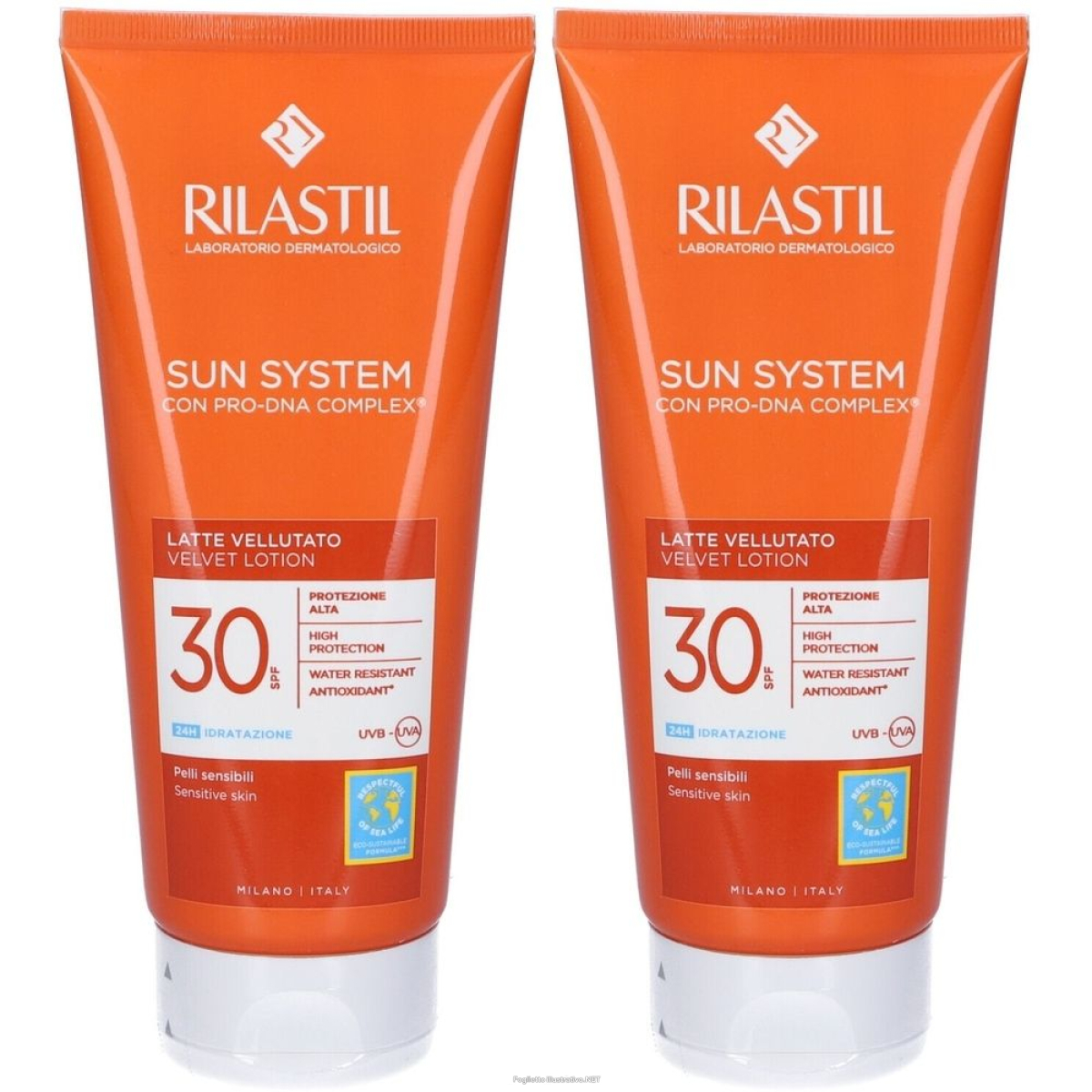 Cerca Offerte di rilastil sun system crema vellutata spf 30 set da 2 2x200 ml latte e acquista online