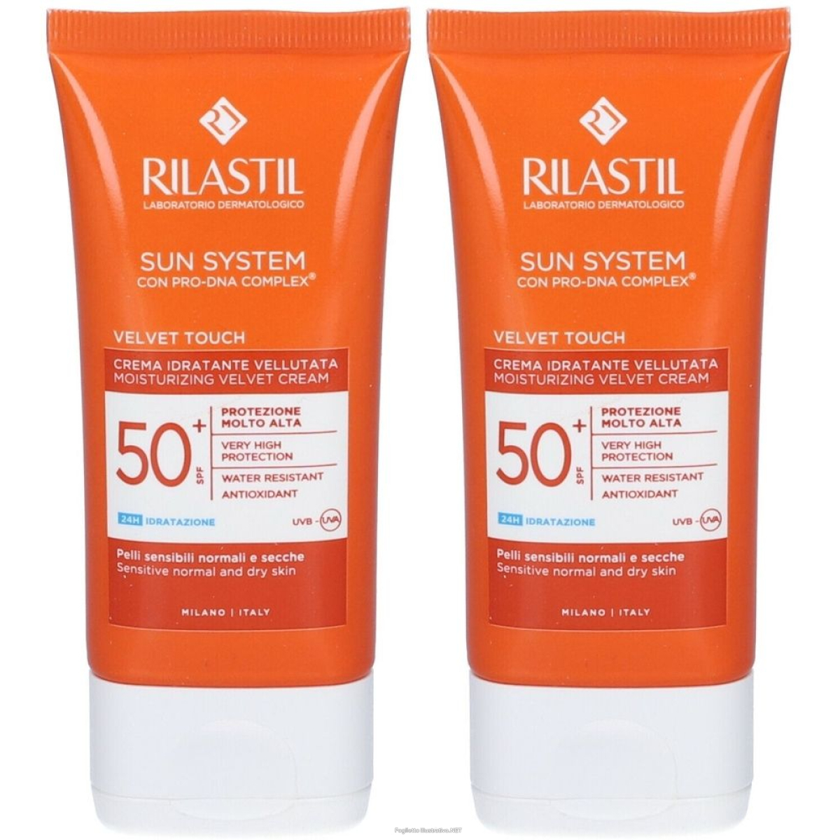 Cerca Offerte di rilastil sun system crema vellutata spf 50+ set da 2 2x50 ml sol e acquista online