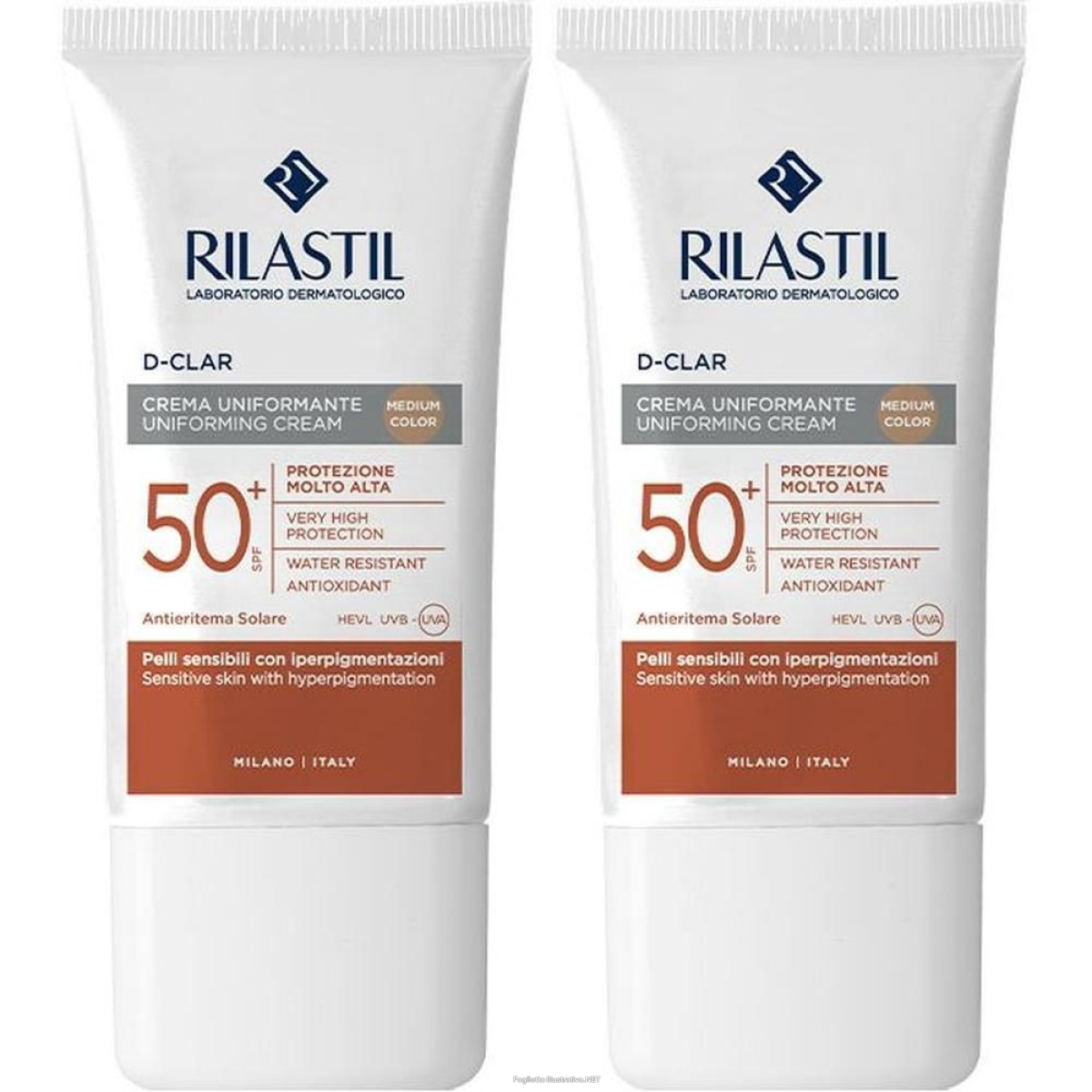 Cerca Offerte di rilastil® sun system d-clar medium spf 50+ 2x40 ml e acquista online