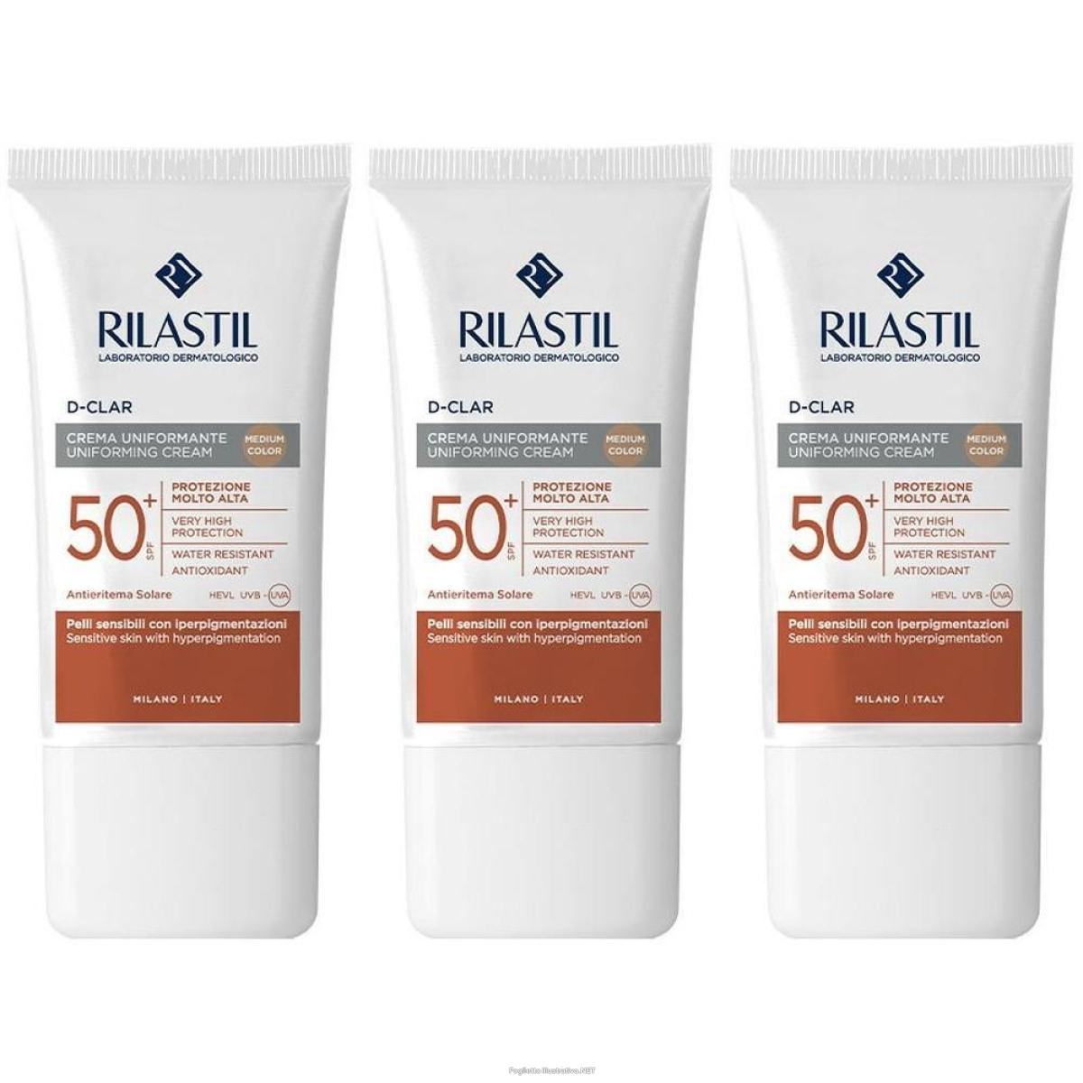 Cerca Offerte di rilastil® sun system d-clar medium spf 50+ 3x40 ml e acquista online