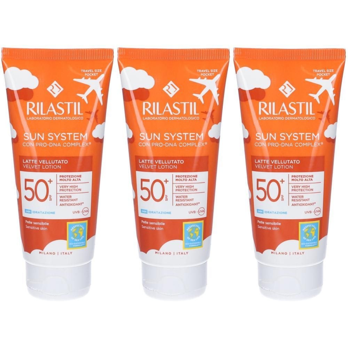Cerca Offerte di rilastil® sun system leche velluto spf50+ 3x100 ml e acquista online