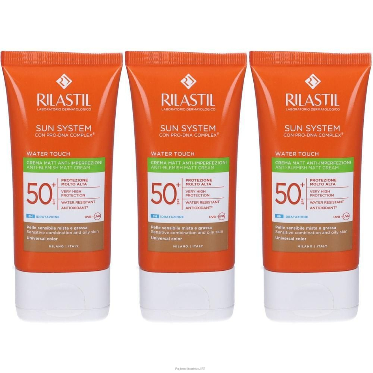 Cerca Offerte di rilastil® water touch color fluido spf50+ 3x50 ml e acquista online