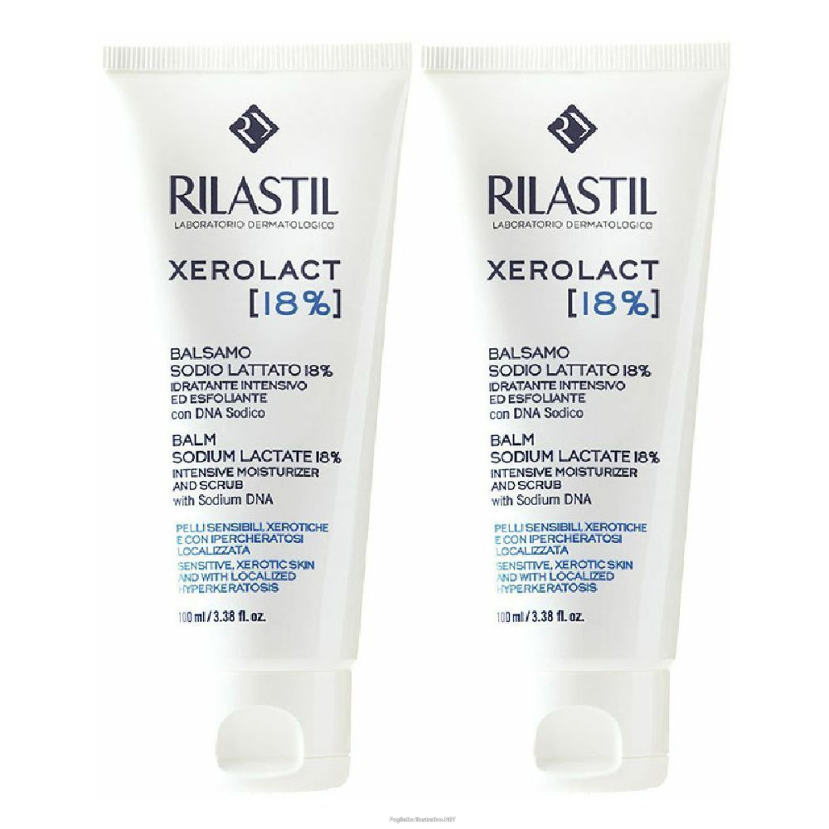 Cerca Offerte di rilastil® xerolact balsamo sodio lattato 18% set da 2 2x100 ml e acquista online