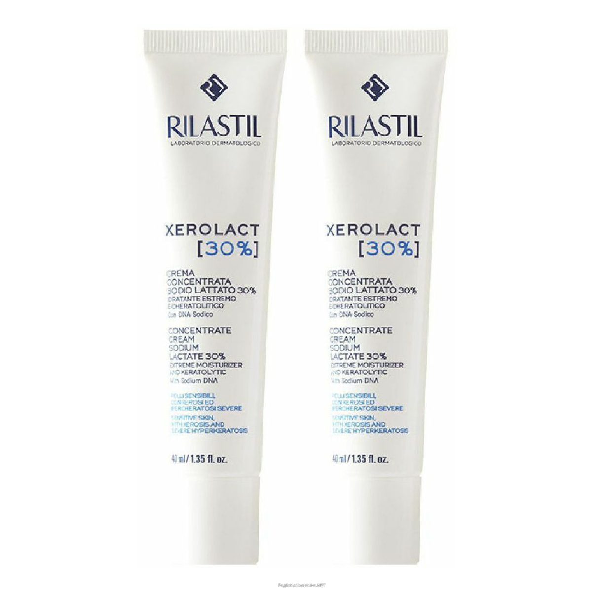 Cerca Offerte di rilastil® xerolact crema concentrata sodio lattato 30% set da 2 2x40 m e acquista online