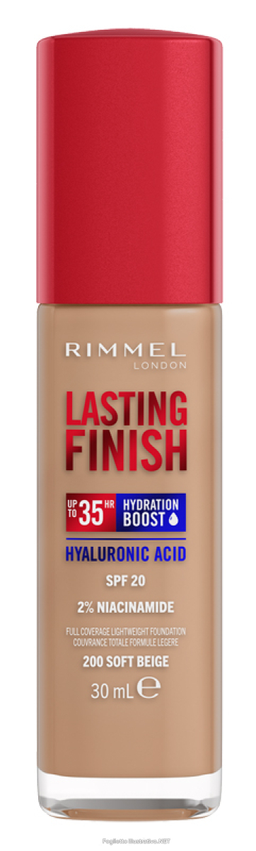 Cerca Offerte di rimmel fondotinta lasting finish 35h con acido ialuronico 200 soft beige 30ml rimmel e acquista online