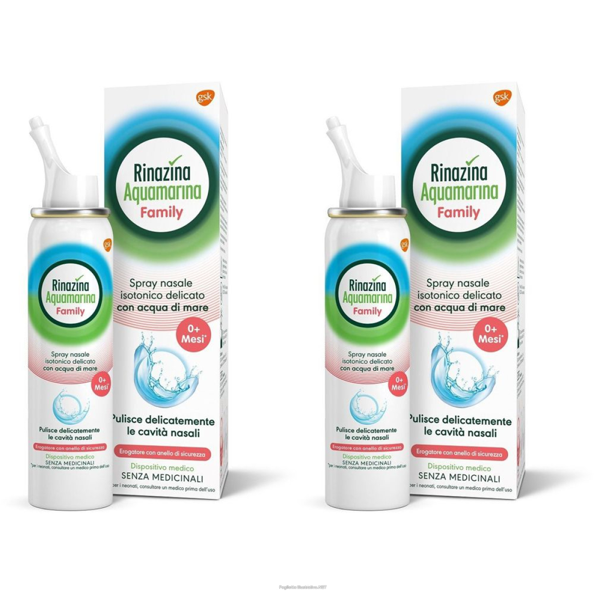Cerca Offerte di rinazina aquamarina family set da 2 2x100 ml spray nasale e acquista online