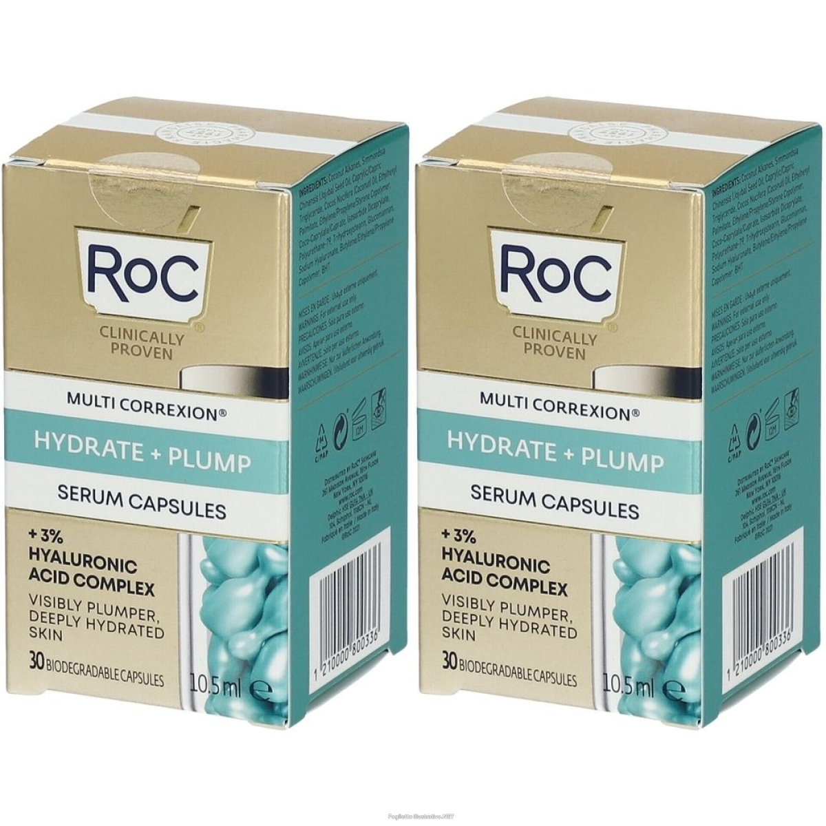 Cerca Offerte di roc multi correxion® hydrate + plump serum capsules set da 2 2x1 pz ca e acquista online