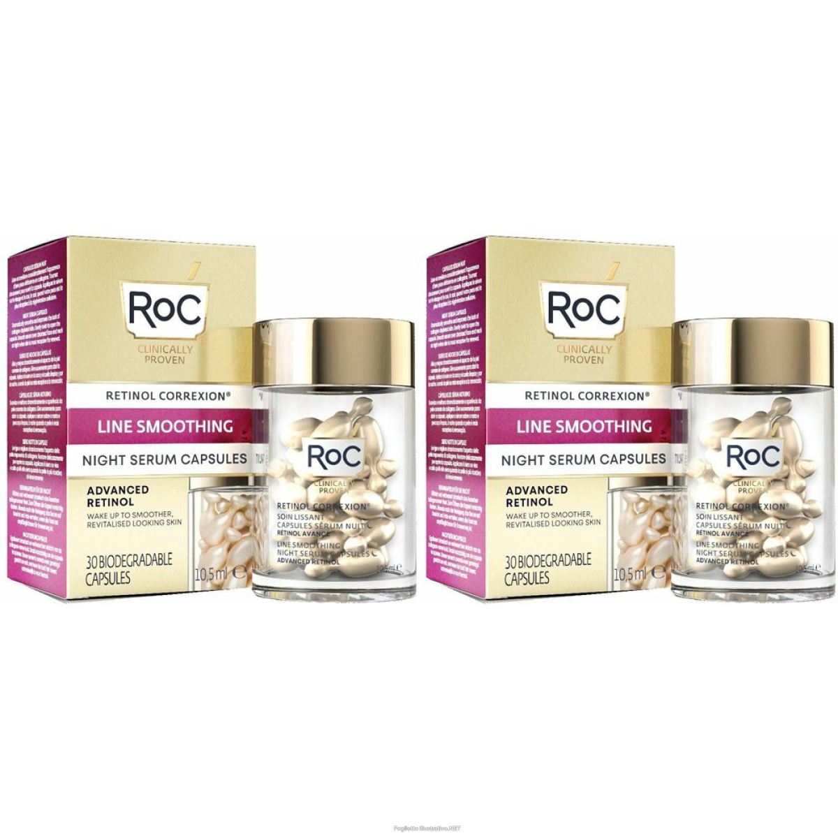 Cerca Offerte di roc retinol correxion® line smoothing siero notte in capsule set da 2 e acquista online