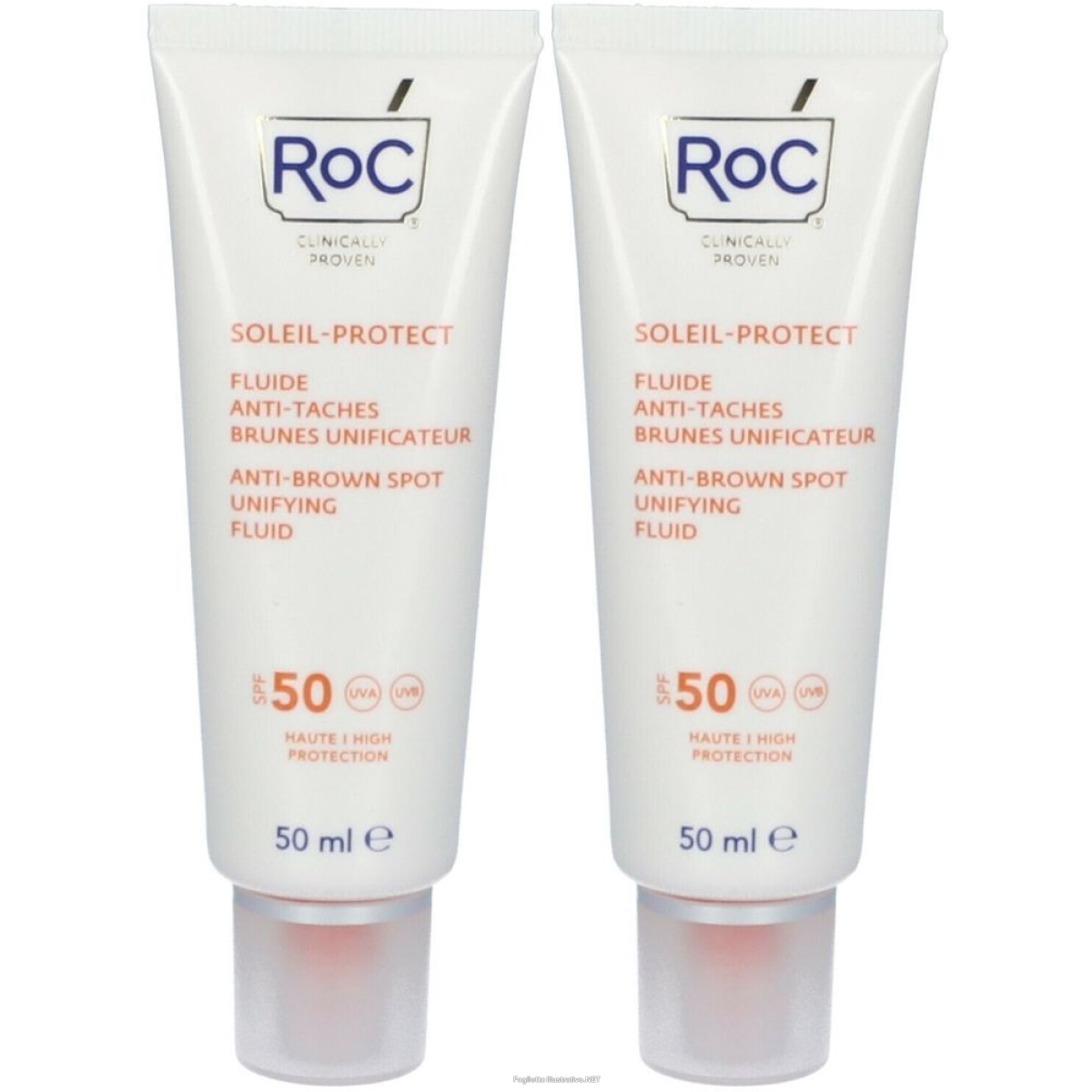 Cerca Offerte di roc soleil protect fluido viso uniformante anti macchie spf50 set da 2 e acquista online