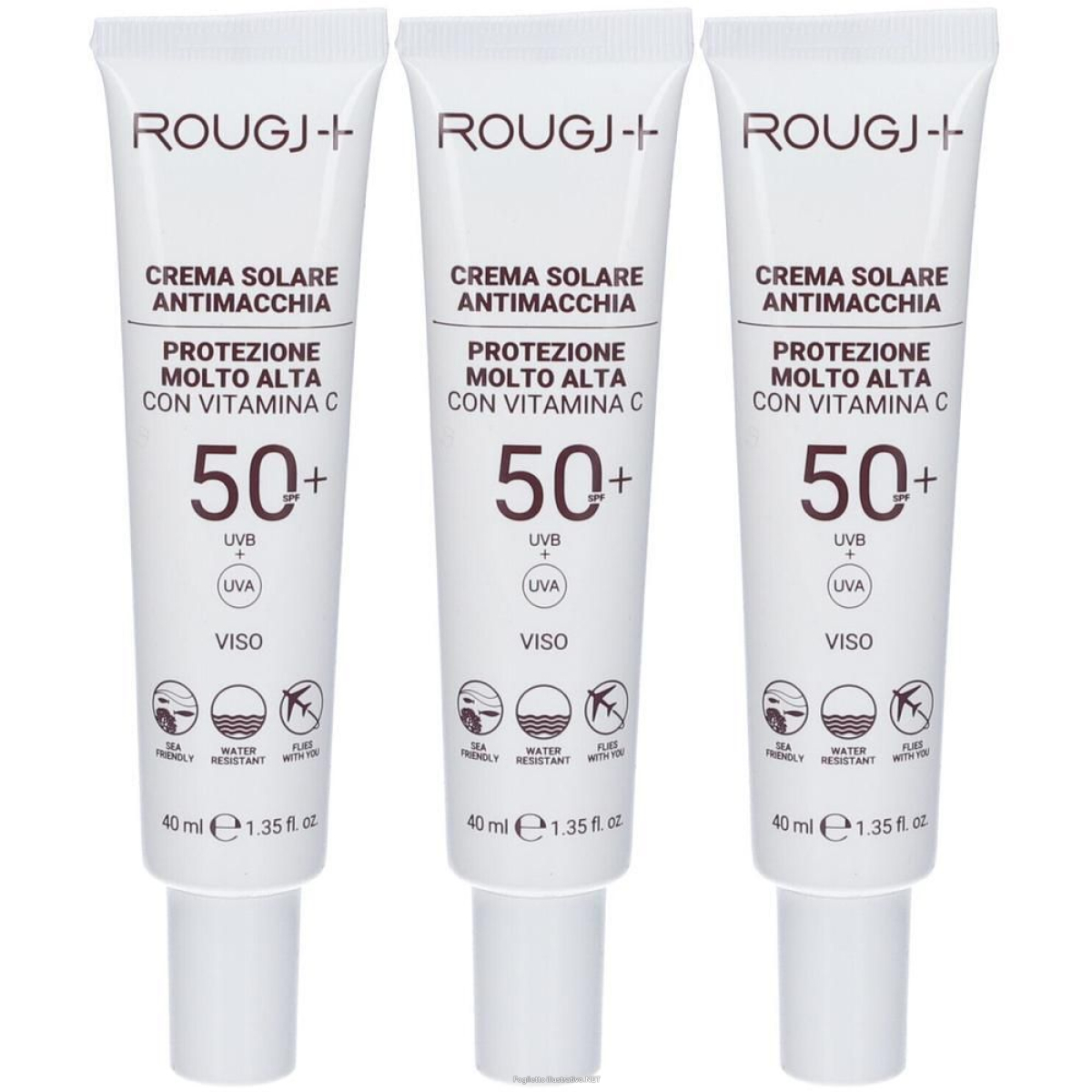Cerca Offerte di rougj crema solare viso 50+ antimacchia 3x40 ml solare e acquista online