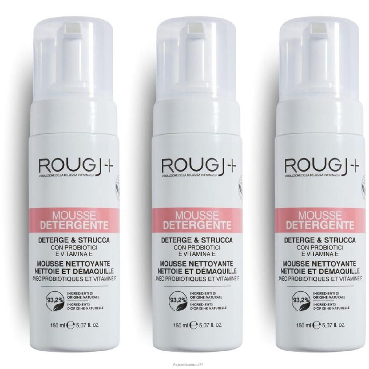 Cerca Offerte di rougj mousse viso detergente 3x150 ml e acquista online