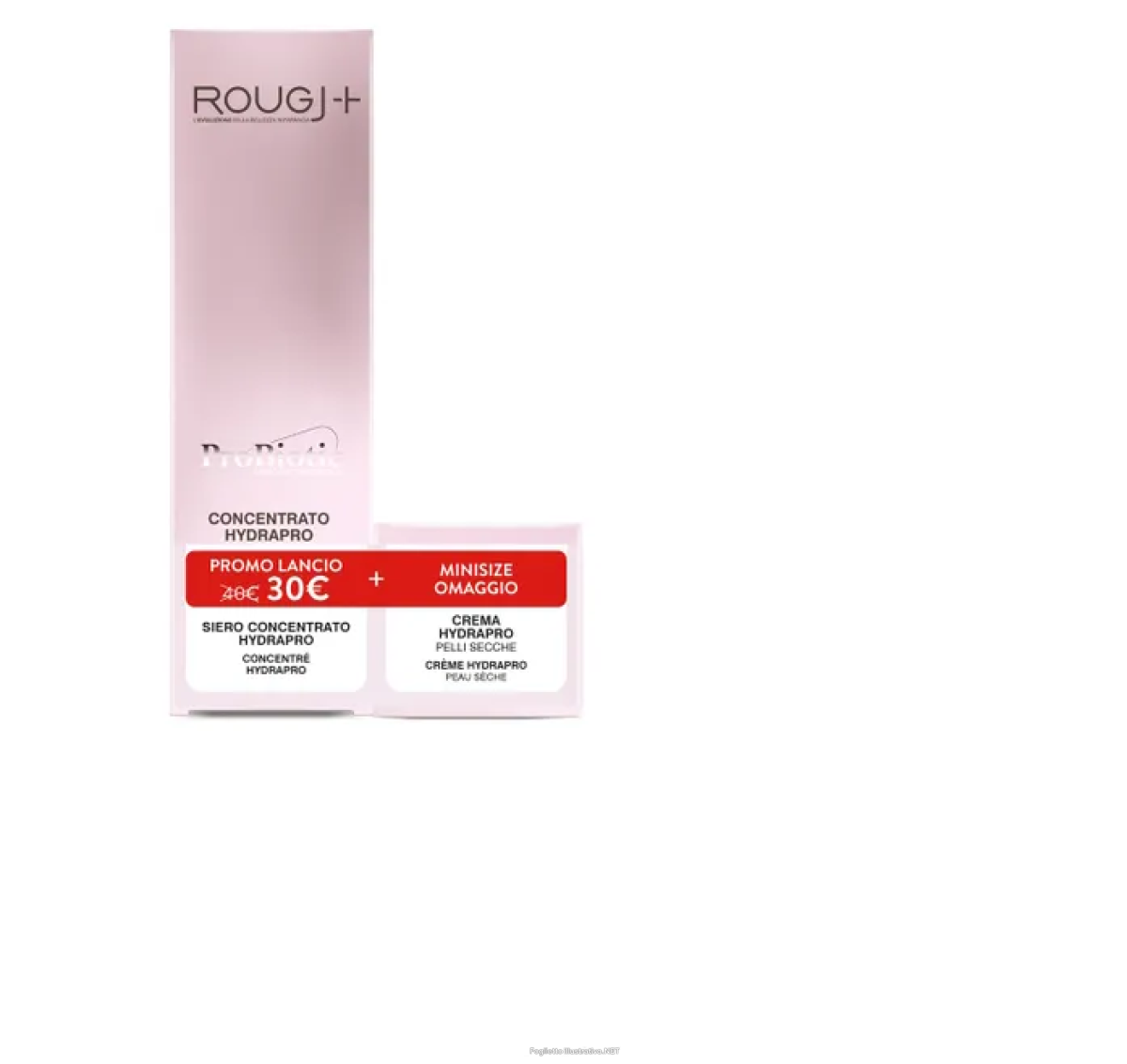 Cerca Offerte di rougj probiotic kit siero concentrato hydrapro + crema hydrapro viso per pelli normali e miste 30ml+15ml e acquista online