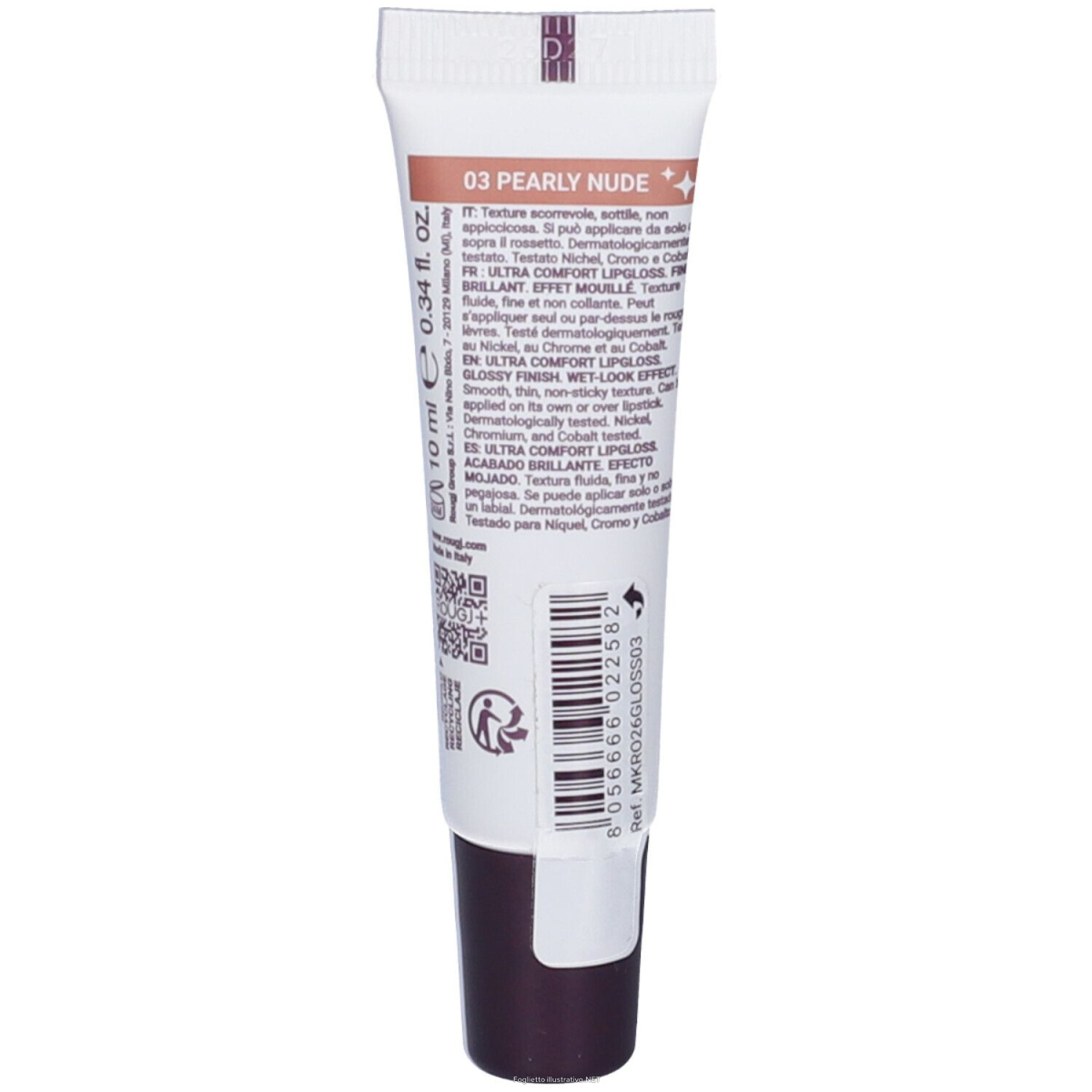 Cerca Offerte di rougj rossetto ultra comfort lipgloss colore 03 pearly nude - risparmi e acquista online