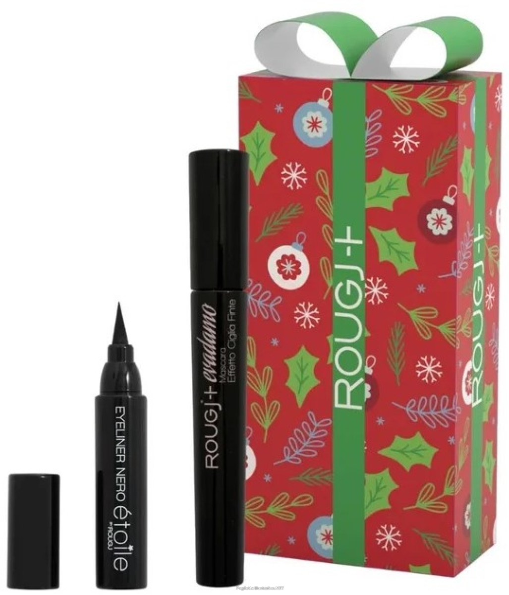 Cerca Offerte di rougj+ sguardo intenso cofanetto di natale 02 con eyeliner nero 2,5 grammi + mascara evadamo 8ml e acquista online