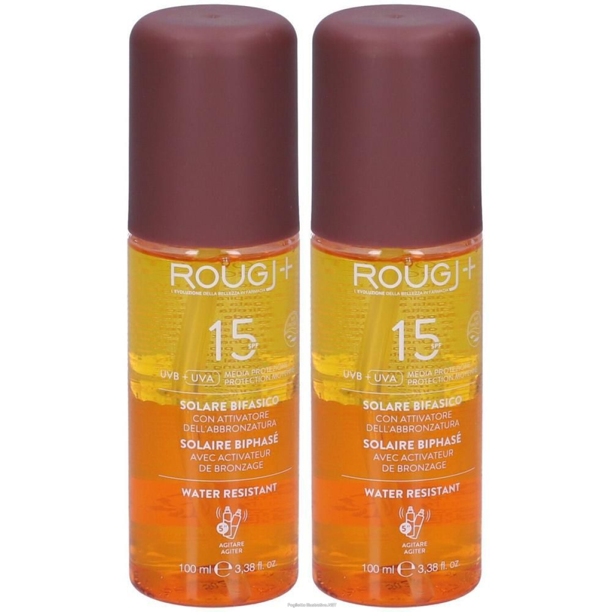 Cerca Offerte di rougj solare bifasico spf15 con attivatore di melanina 2x100 ml e acquista online