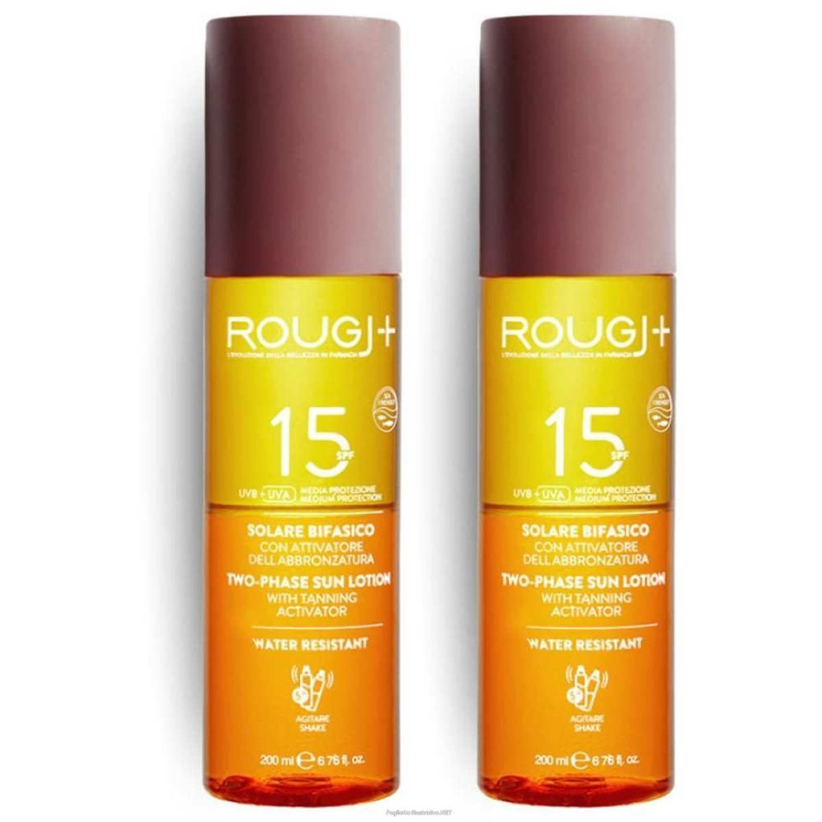 Cerca Offerte di rougj solare bifasico spf15 con attivatore di melanina 2x200 ml e acquista online