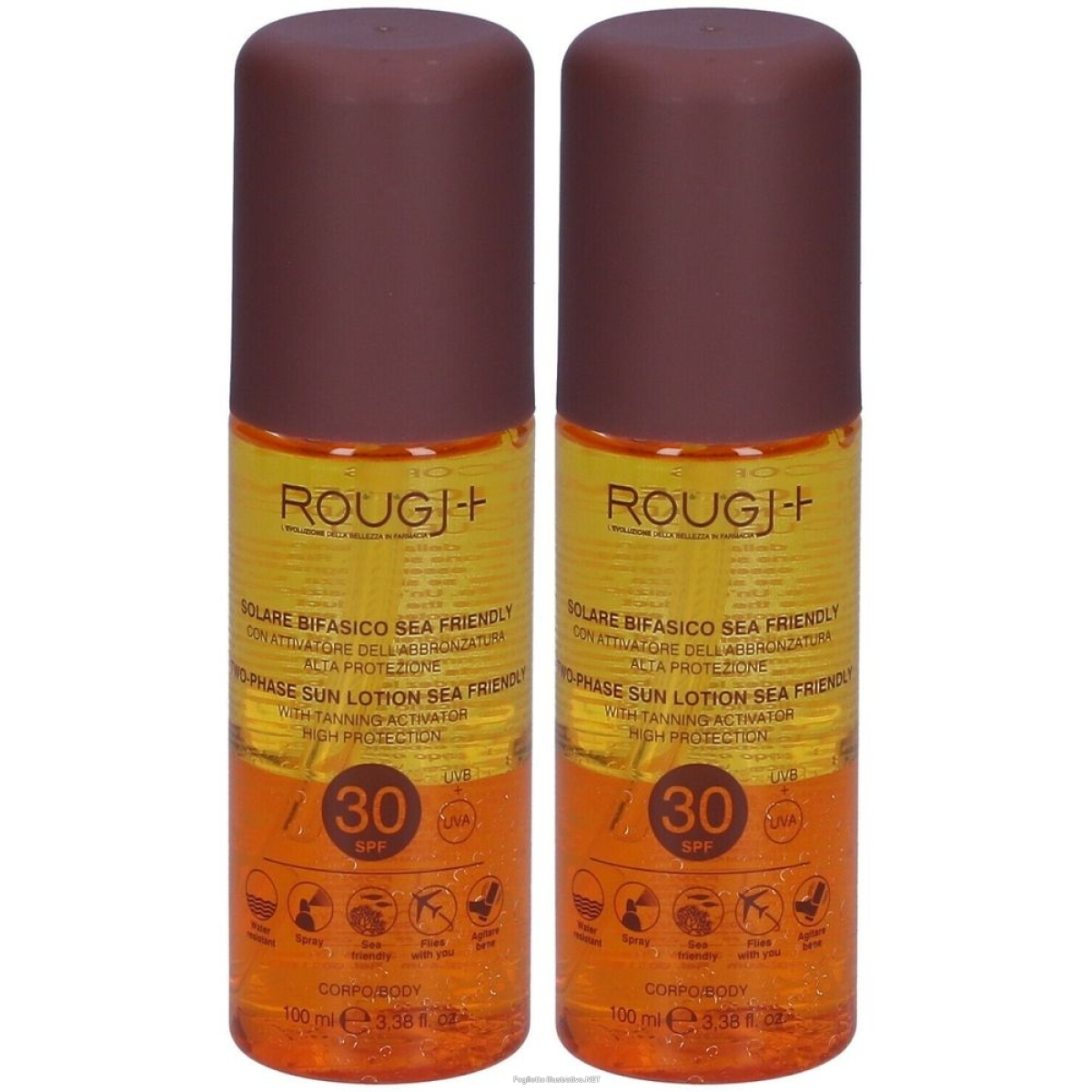 Cerca Offerte di rougj+ solare bifasico spf30 con attivatore di melanina set da 2 2x100 e acquista online