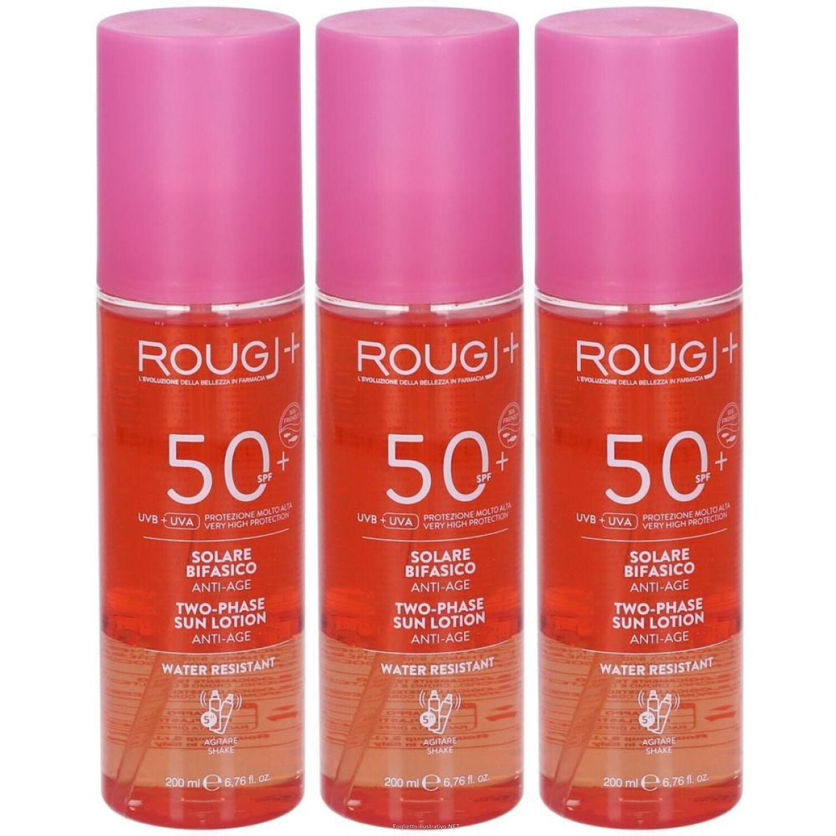 Cerca Offerte di rougj solare bifasico spf50 anti-age 3x200 ml e acquista online