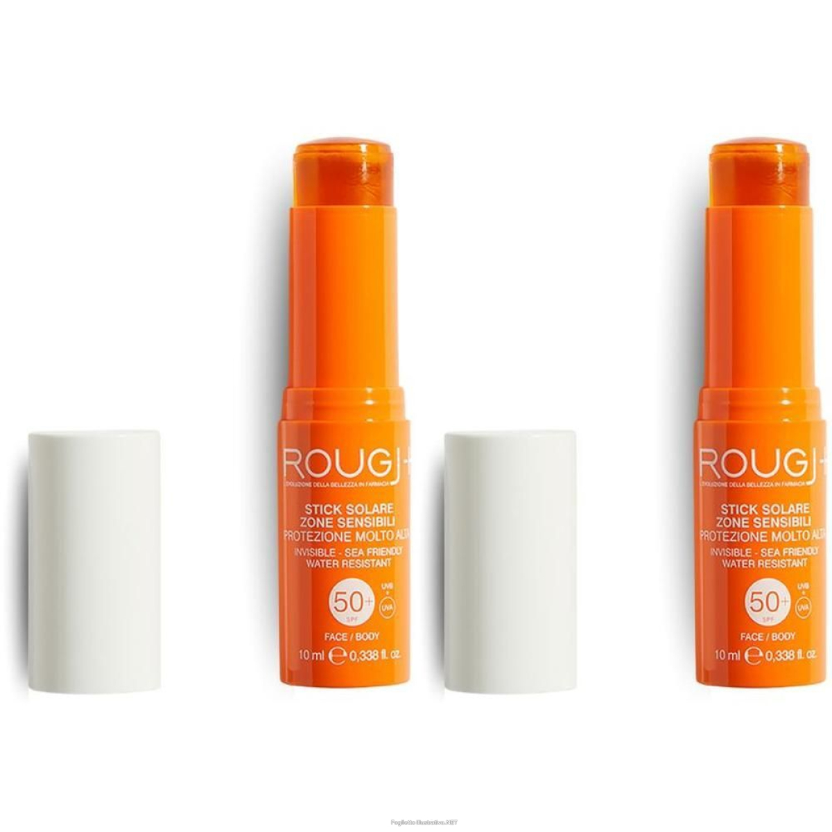 Cerca Offerte di rougj stick solare zone sensibili spf50+ 2x9 ml e acquista online